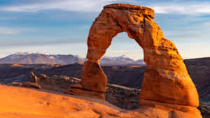 Majestic Delicate Arch At Sunset Wallpaper