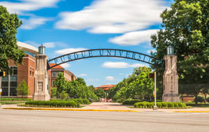 Majestic Entrance To Purdue University Wallpaper