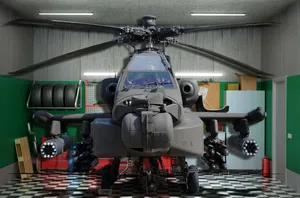 Majestic Helicopter In Flight Against A Clear Sky Wallpaper