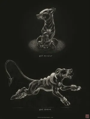 Majestic Houndoom Out In The Wild Wallpaper