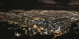 Majestic Night View Of Bogota, Colombia Wallpaper