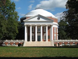 Majestic Rotunda Facade At The University Of Virginia Wallpaper