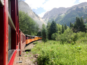 Majestic Scenic View Of Durango Train, Colorado Wallpaper