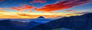 Majestic Sunset Panorama Wallpaper