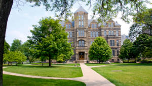 Majestic View Of Adelbert Hall At Case Western Reserve University. Wallpaper