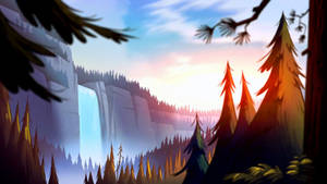 Majestic View Of Gravity Falls Wallpaper