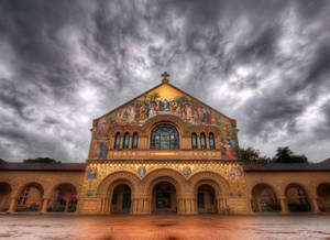 Majestic View Of The Stanford University Memorial Church Wallpaper