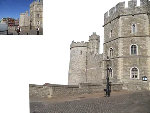 Majestic White Windsor Castle At Sunset Wallpaper