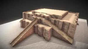 Majestic Ziggurat Of Ur Under A Breathtaking Sky. Wallpaper