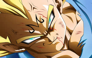 Majin Vegeta Unleashing His Power Wallpaper