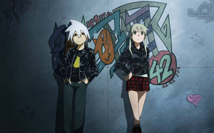 Maka And Evans Soul Eater Characters Wallpaper