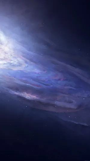 Make A Statement With This Blue Galaxy Iphone Wallpaper