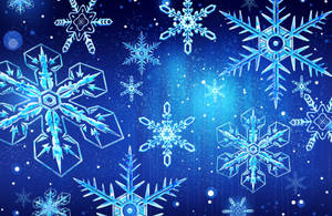 “make It A White Christmas With Snowflakes And Blue Hues” Wallpaper