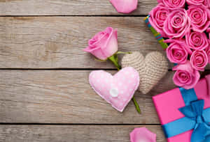 Make Rustic Valentine Day Memories With This Romantic Setup Wallpaper