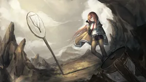 Makise Kurisu Steins Gate In Cave Wallpaper