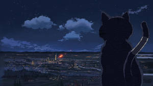 Makoto Shinkai Cats' Gathering Chobi Wallpaper