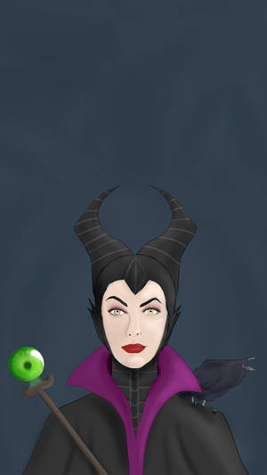 Maleficent Cartoon Art Wallpaper