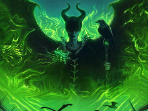 Maleficent Horrifying Look Wallpaper