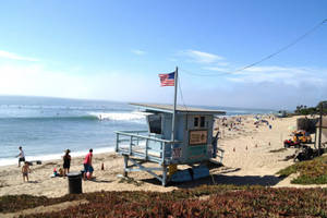 Malibu California U.s.a Flag Wallpaper