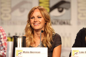 Malin Akerman At Press Conference Wallpaper