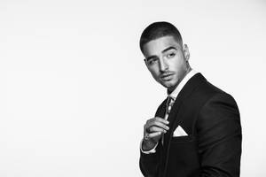 Maluma Black And White Suit Wallpaper