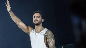 Maluma Waving Onstage Wallpaper