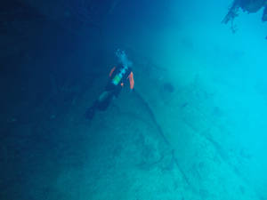 Man Diving In The Marshall Islands Wallpaper