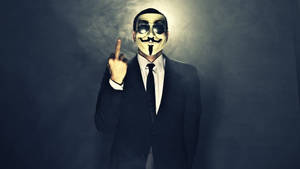 Man In Suit Obscene Anonymous Wallpaper