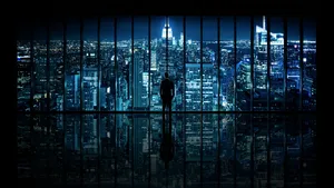 Man Looking At City Wallpaper