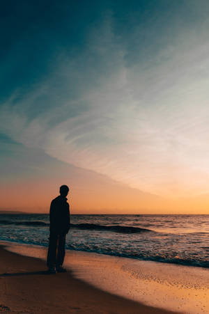 Man Near Beach In Tunisia Wallpaper