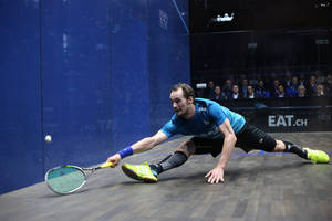 Man Splits While Playing Squash Wallpaper