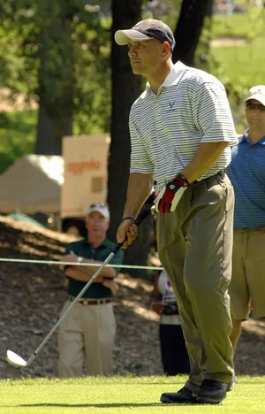 Man With A Club Golf Phone Wallpaper