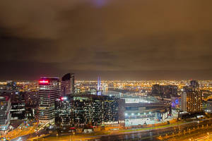 Manchester City 4k Aerial Nightscape Wallpaper