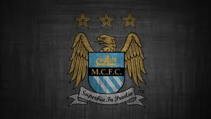 Manchester City Logo On Black Wallpaper