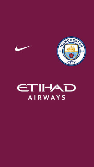 Manchester City Logo Plum Aesthetic Wallpaper