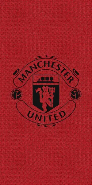 Manchester United Logo Minimalist Red Wallpaper