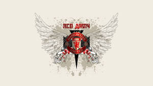 Manchester United With Wings Logo Wallpaper