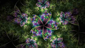 Mandal Bright Neon Wallpaper