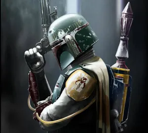 Mandalorian Armor-clad Boba Fett Wallpaper
