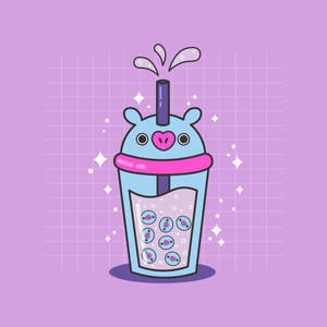 Mang Bt21 Boba Tea Wallpaper