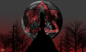 Mangkeyou Sharingan Moon Wallpaper