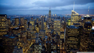 Manhattan Yellow Lights Wallpaper