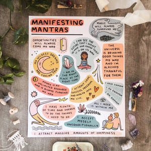 Manifesting Mantras Inspirational Poster Wallpaper