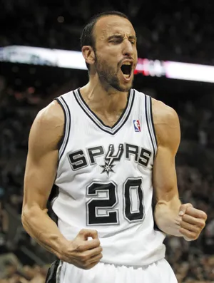 Manu Ginobili In White Jersey Wallpaper