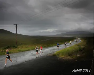 Marathon In Mountain Dark Sky Wallpaper