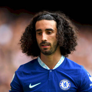 Marc Cucurella In Royal Blue Jersey Wallpaper