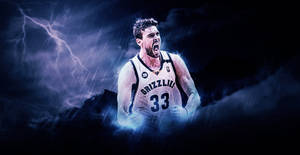 Marc Gasol Stormy Artwork Wallpaper