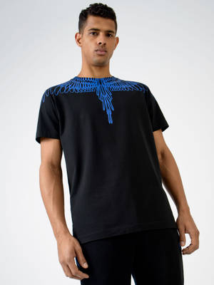 Marcelo Burlon Blue Wings Printed Shirt Wallpaper