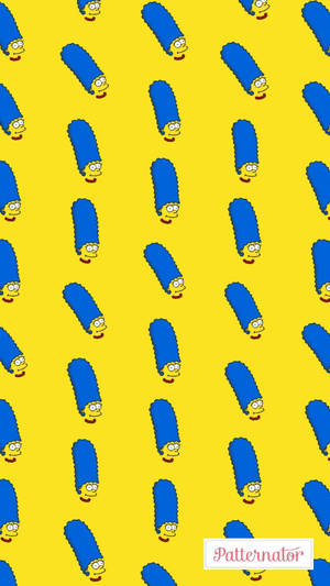Marge Simpson Background Pattern Wallpaper