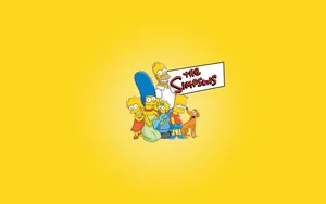 Marge Simpson Family Yellow Aesthetic Wallpaper